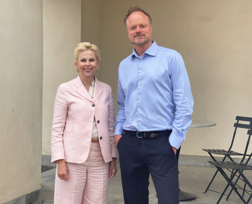 Helena Liljedahl, vd på KF Fastigheter och Stefan Gustavsson, vd på Blooc